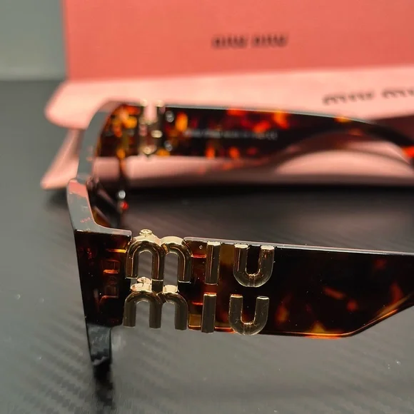 Miu Miu Tortoise Shell Sunglasses - Picture 3 of 10